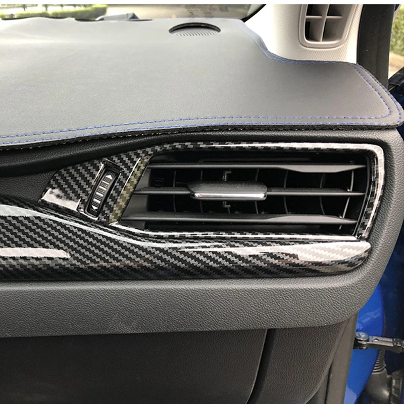 

JY 2XABS Carbon Fiber Style A/C Air Condition Outlet Vent Cover Trim Car styling Accessories For Ford Focus MK4 2019.