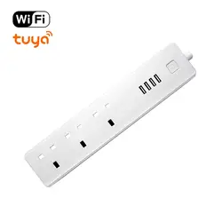 WiFi Smart power Strip Защита от перенапряжения с AC Разъем для usb-порта умный дом переключатель управления совместим с Alexa Google Assistant