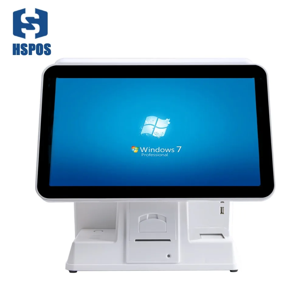 

Hspos new pos model of 15 inch touch monitor custom pos system Built-in WIFi and 58mm thermal receipt printer