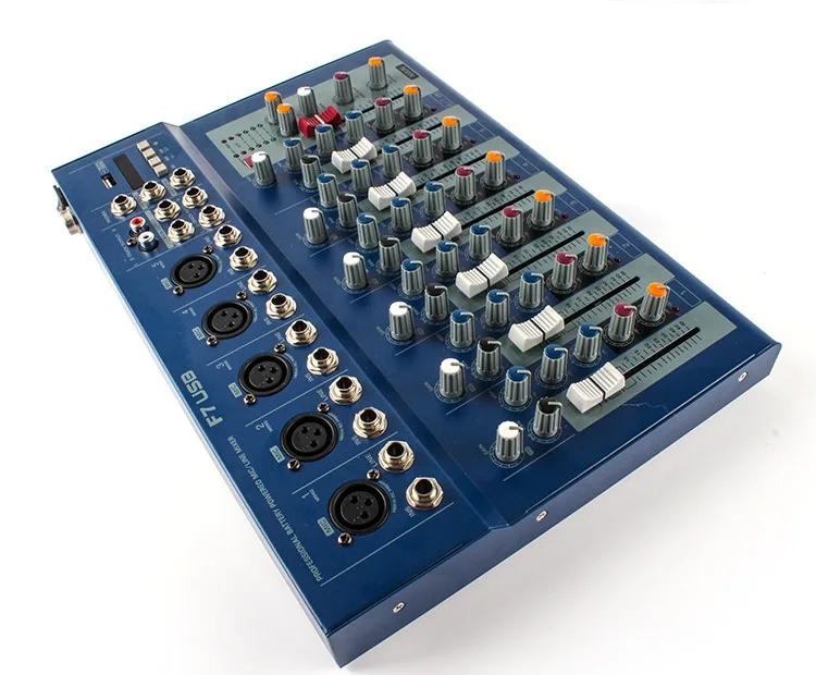 Mini bluetooth Portable Audio Mixer with USB DJ Sound Mixing Console MP3 Jack 5 Channel Karaoke 48V Amplifier For Match Party