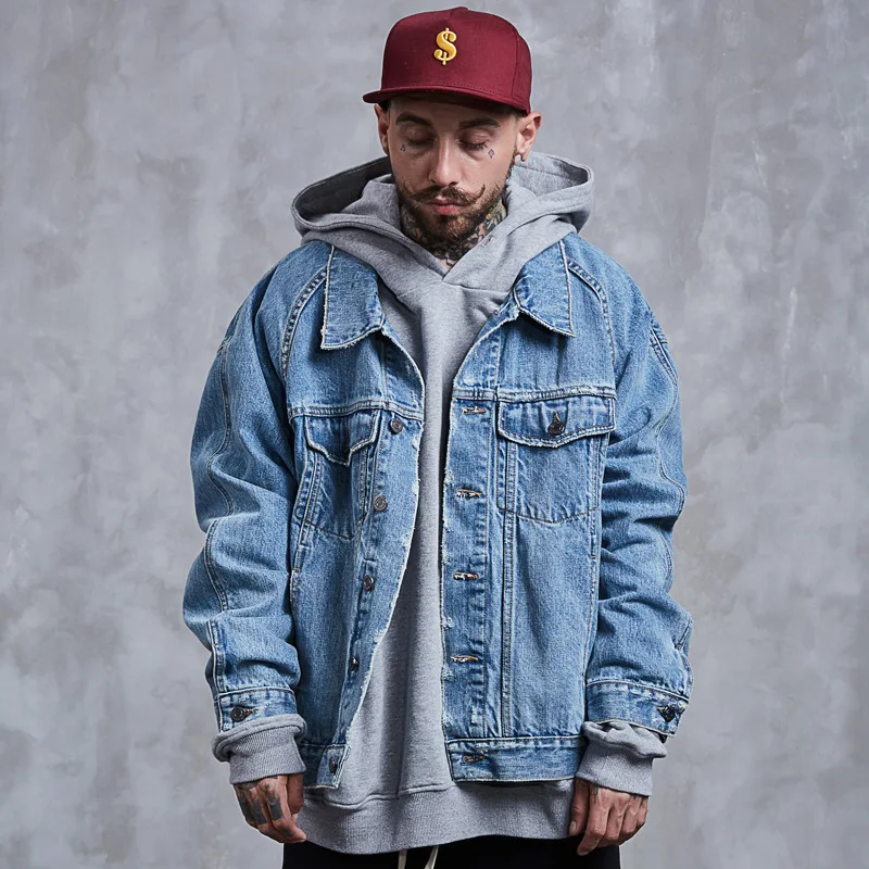 Unisex Denim Jacket Hip Hop Jackets Men Streetwear in Jackets from Men