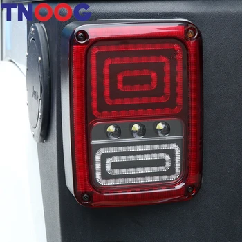 

TNOOG Car Accessories Pair Red LED Tail Light Assembly and Turn Signal Light lamp For Jeep Wrangler JK 2007 - 2017