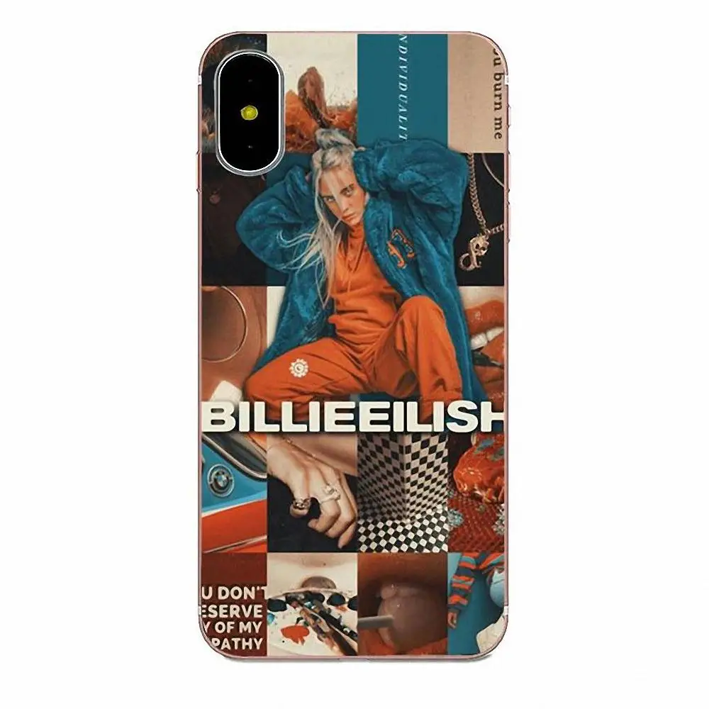 Чехол для мобильного телефона с дизайном Billie Eilish Samsung Galaxy Note 5 8 9 S3 S4 S5 S6 S7 S8 S9 S10 mini