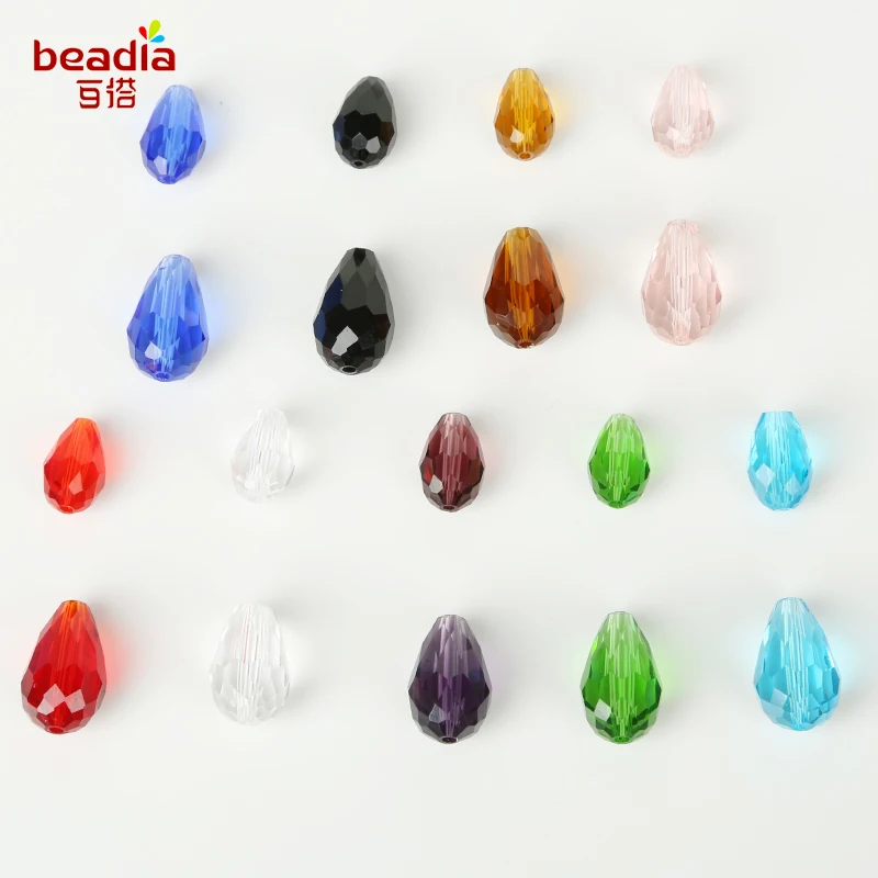 8x11mm/10x15mm 10pcs Waterdrop Austrian Crystal Beads Plating Teardrop Glass Bead For Jewelry Making Bracelet DIY Necklace crystal beads