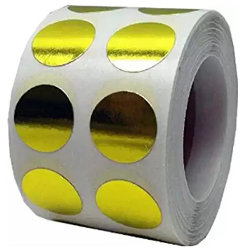 

Tile & Stickers 2'' Round shape sticker - Gold for Teacher Supplies, 500 per roll