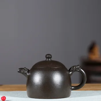 

Yixing recommended authentic masters all handmade undressed ore azure zhu mud Long Quan pot of kung fu tea tea set