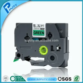 

10 packs 18mm TZe-741 Black on Green TZ-741 compatible label tapes for EZ label printers