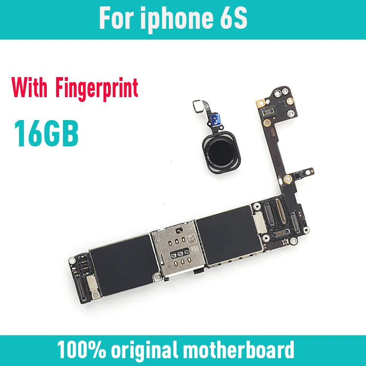 

Black for iphone 6S 4.7inch Motherboard with Touch ID,16gb Original unlocked for iphone 6s Logic boards with Chips,Good Working