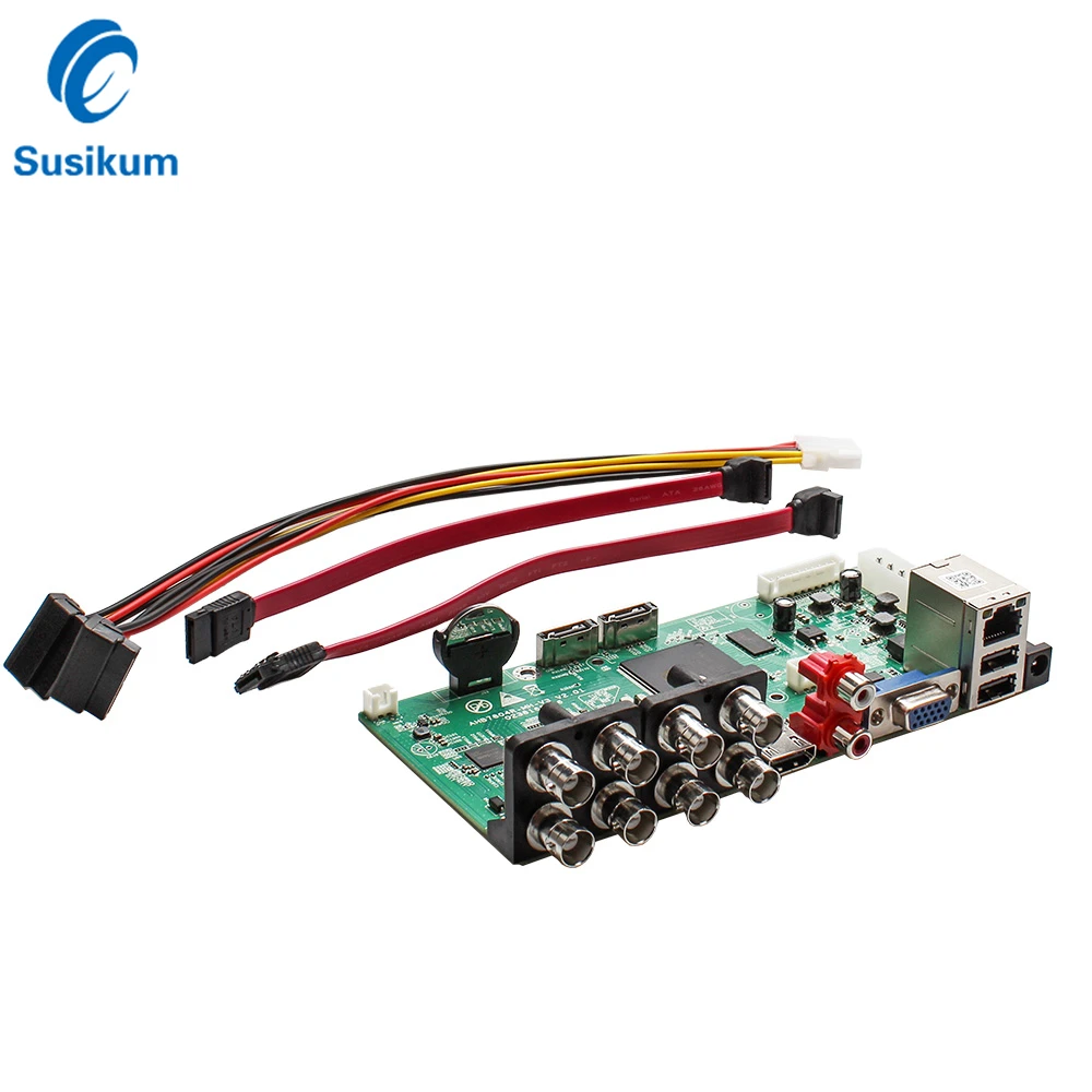 Achat 5 dans 1 AHD CVI TVI IP CVBS 8CH CCTV DVR Conseil HI3520D 1080N Hybird NVR Avec 2 SATA HDD port ONVIF Surveillance Vidéo Enregistreur