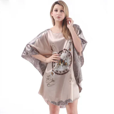 

Women Summer Large Size Sexy Short Sleeve Nightgowns