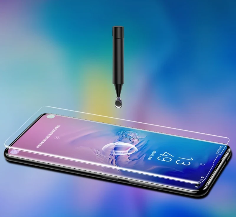 Suntaiho Nano UV жидкое закаленное стекло с полным клеем для samsung Galaxy S10 Plus S9 plus чехол, Защитное стекло для экрана Note9