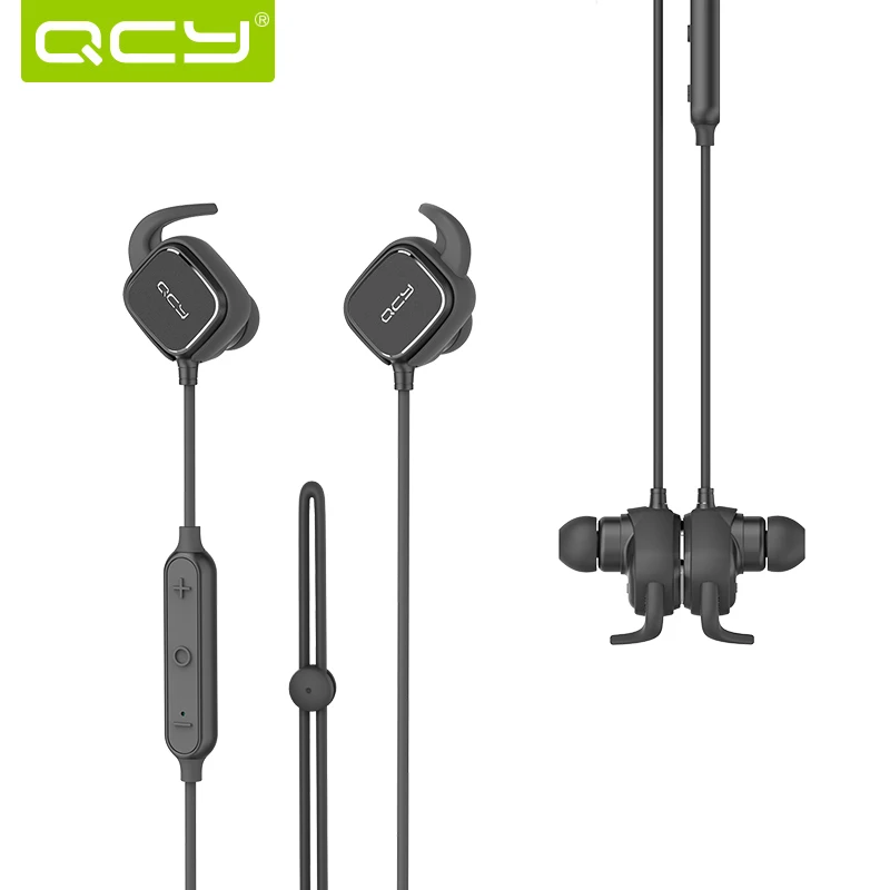 Wireless Bluetooth Earphone Original QCY QY12 In-Ear Headset with Microphone for Xiaomi all Smartphone Magnet Adsorption Earbuds