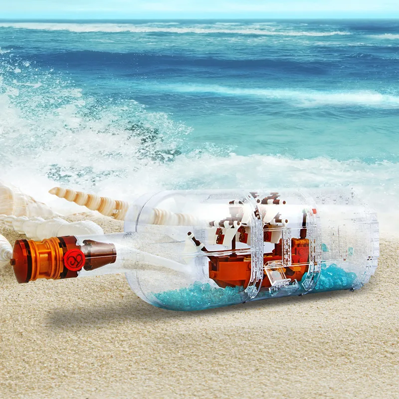 

1078Pcs Diy Building Blocks Movie Series Ship in a Bottle Set Compatible With Legoingly The 21313 Toys For Children kids Gifts