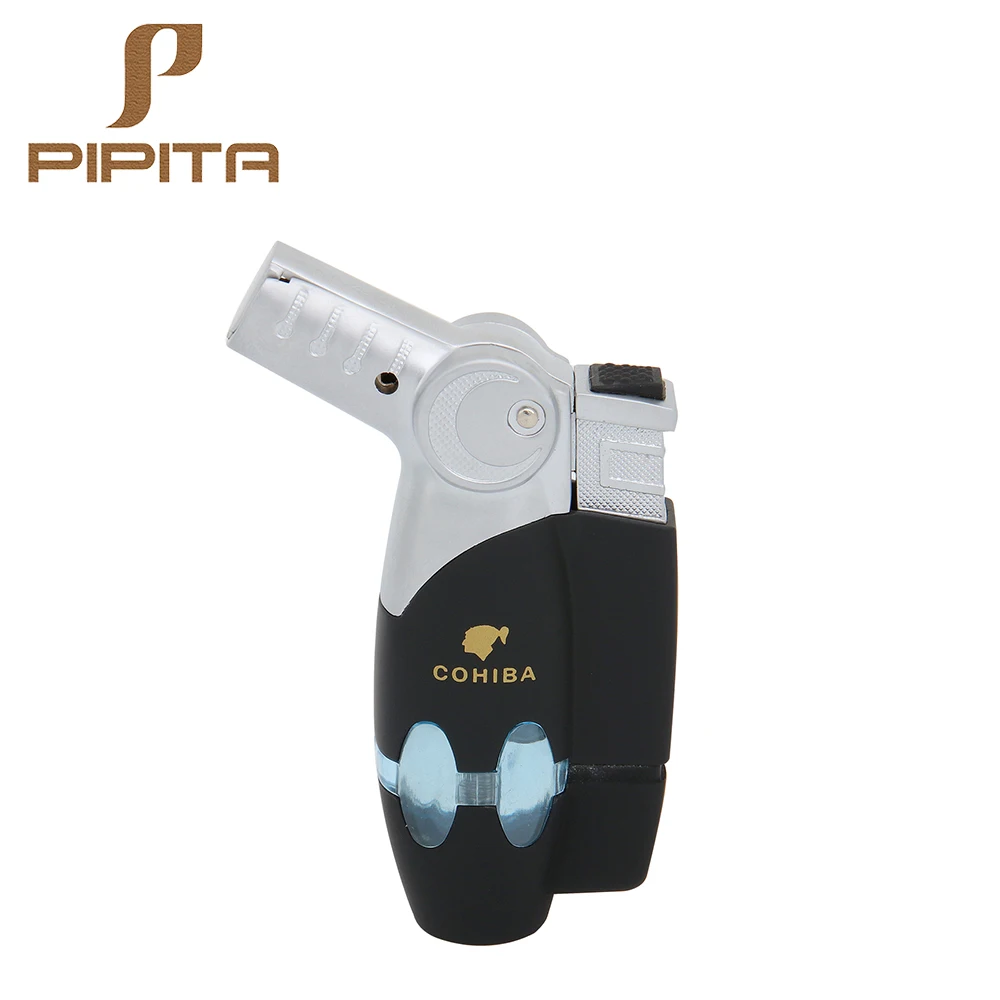 

2018 Fashion Cigar Lighters Windproof Lighter Torch Jet Flame Refillable Inflatable Flame Cigarette Lighter Gas Torch lighters