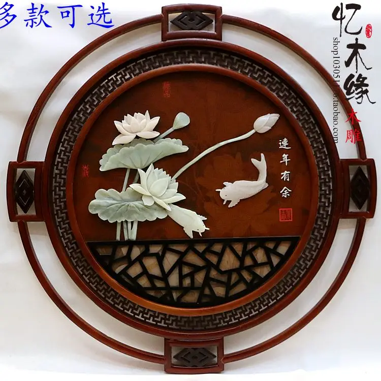 Jade carvings, decorative paintings, round pendants, Mei Shunfu, Dongyang solid wood carvings, Chinese reliefs, paintings, entra Jade carvings, decorative paintings, round pendants, Mei Shunfu, Dongyang solid wood carvings, Chinese reliefs, paintings, entra