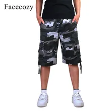 Facecozy мужские камуфляжные военные тактические шорты с несколькими карманами свободного кроя размера плюс Короткие штаны для спорта на открытом воздухе походные шорты