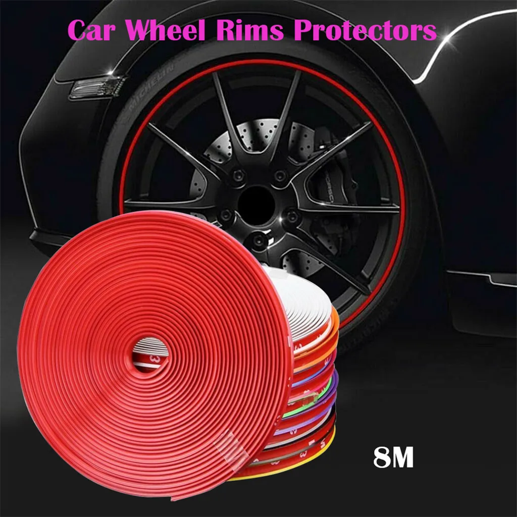 Автомобильные резиновые защитные кольца для колес, мягкие защитные колесные диски, износостойкие прочные защитные полосы# Zer