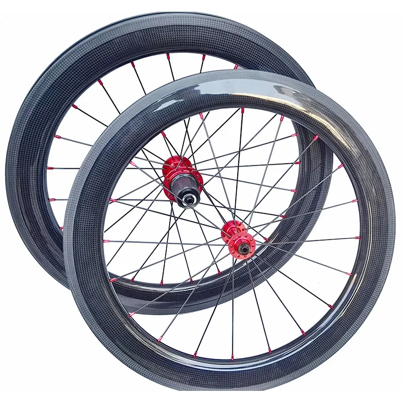 good width 25mm 20inch carbon fiber fold bmx 451 road bike wheelset