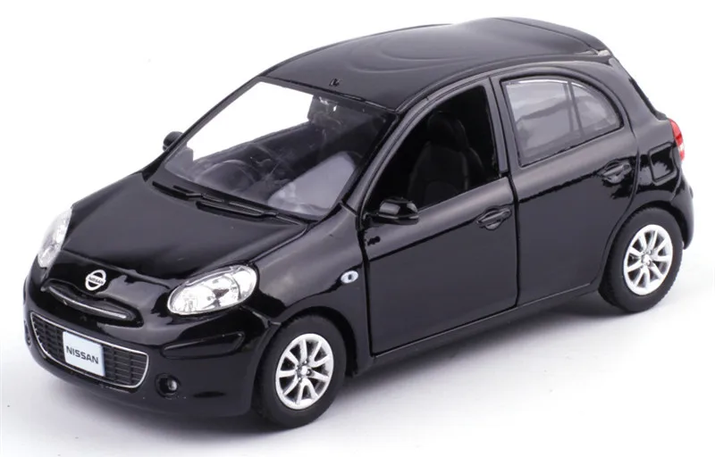  1:36 scale Alloy pull back car modelHigh simulation nissa march toy Two open doorsgift toy model ca