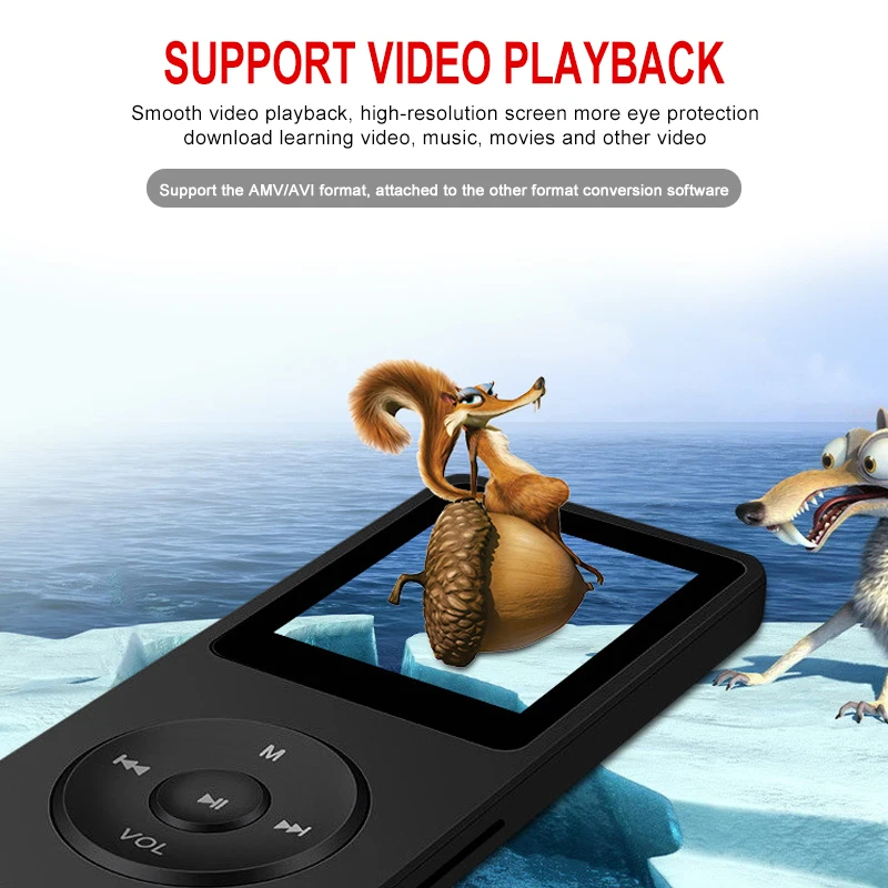 High Quality LCD 1.8 inch Sport MP3 Player Music Playing 4th gen with FM Radio small movies HD Video MP4 Player