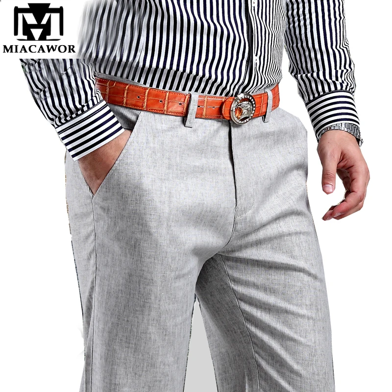 Plus Size New 2020 Men Summer Linen Pants Cotton Casual Trousers Breathable High Quality Men's pants Plus Size New 2020 Men Summer Linen Pants Cotton Casual Trousers Breathable High Quality Men's pants