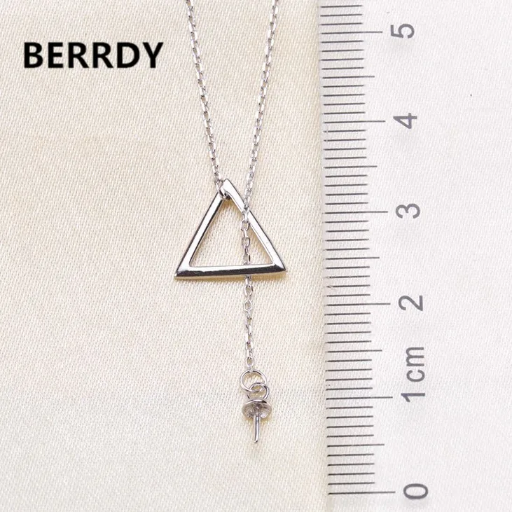 

925 Sterling Silver Fashion Pearl Necklace Mounting Chain, Beautiful Necklace Settings Jewelry Parts Fittings Charm Accessories