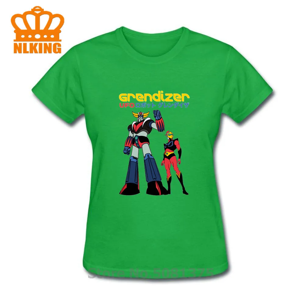 

Japan Anime Goldrake Grendizer T-shirts 2019 Cartoon UFO Robot T shirts Women Streetwear Summer Fashion Manga Mazinger Z Tshirt