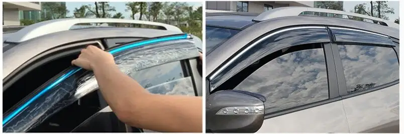 For Subaru Forester SK Decorate Accessories Plastic Exterior Visor Vent Shades Window Sun Rain Guard Deflector 4pcs