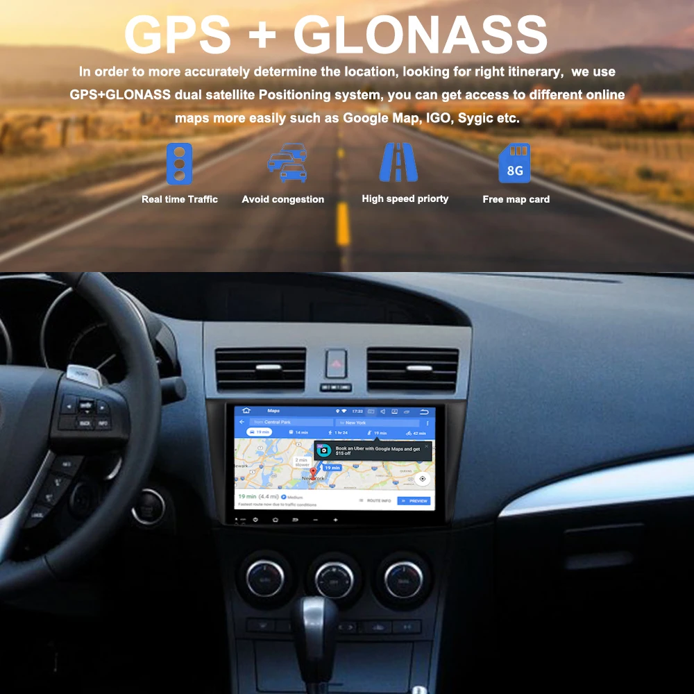 Авторадио для Mazda 3 Multimedia 2010 2011 2012 с GPS 9 &quot2.5D IPS экран Mirror link RDS WIFI 4 Гб ОЗУ поддержка