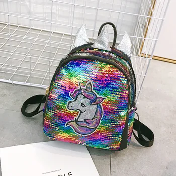 

Women Glitter Sequins Backpack Teenage Girls Travel Backpacks Bling Bags Rucksack Children Unicorn School Bags Bagpacks