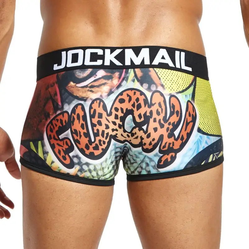 Трусы боксеры JOCKMAIL мужские Брендовое пикантное нижнее белье игривые трусы с