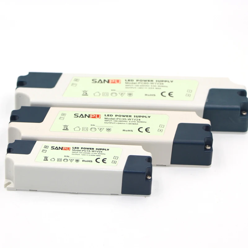 Светодиодный Мощность адаптер питания AC/DC 12V 24V 15 Вт 35 60W драйвер Трансформатор