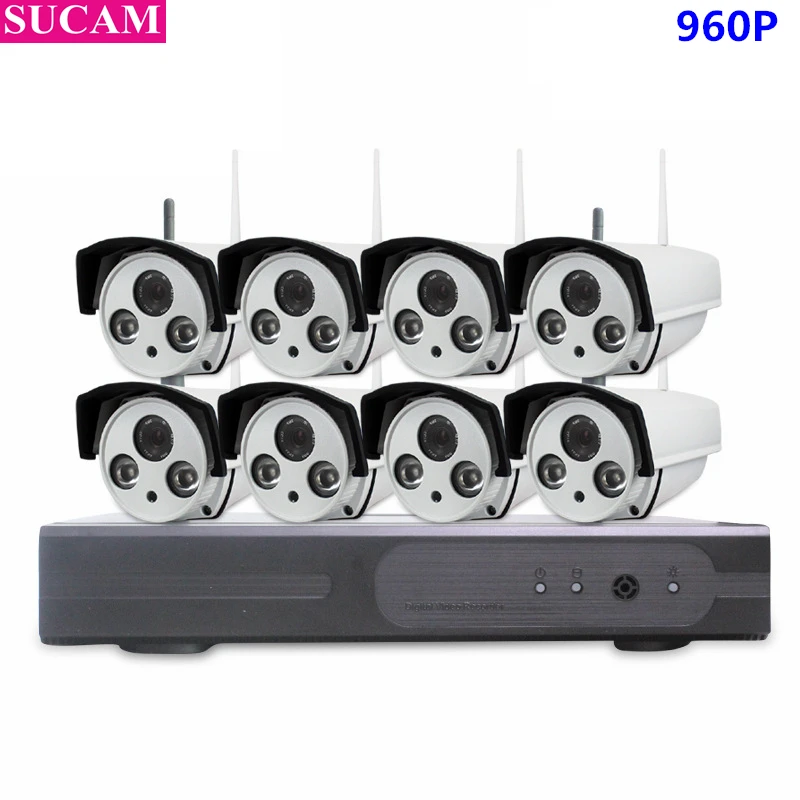 

SUCAM 8 Channel 960P Wifi CCTV Camera System Waterproof Wireless IP Camera Plug and Play 1.3MP Night Vision Wifi Cameras Set
