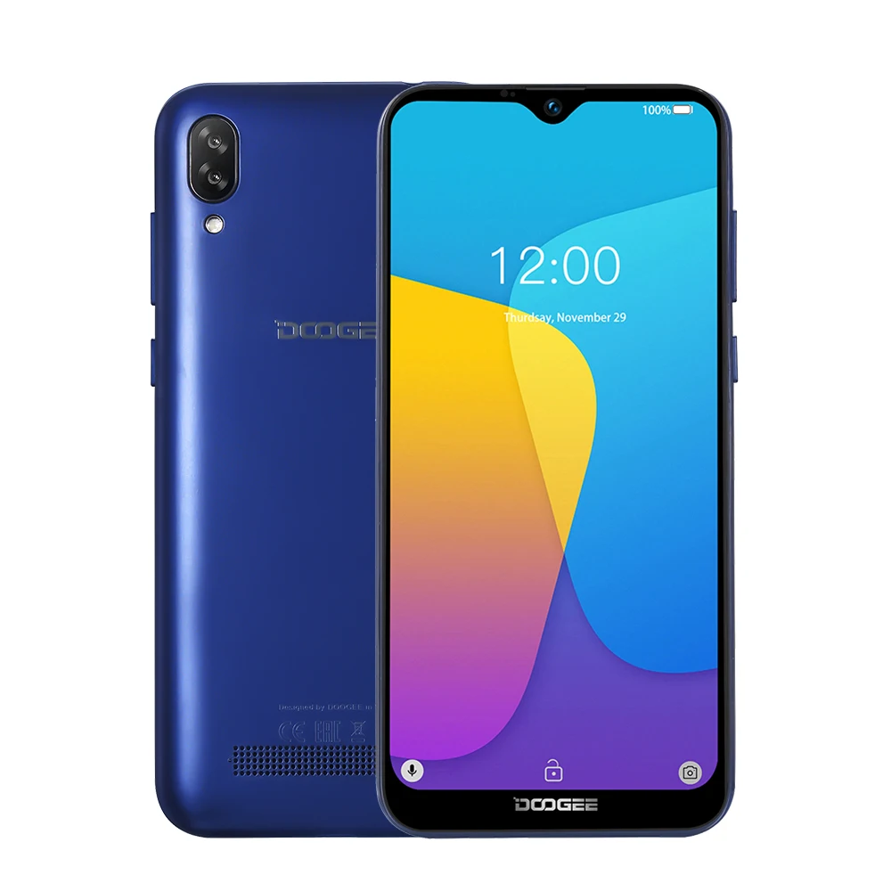 DOOGEE Y8c 6 1 дюймов 19:9 капля воды LTPS экран смартфон разблокировка лица 16 Гб ПЗУ 8 Мп + 5