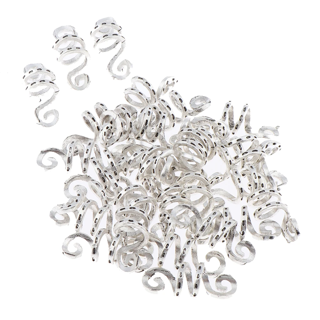 30pcs Hair Beads Rings-Dreadlock Hair Accessories Norse Spiral Hair Coils Spring Beads for Braid Beards Hair Jewelry DIY.