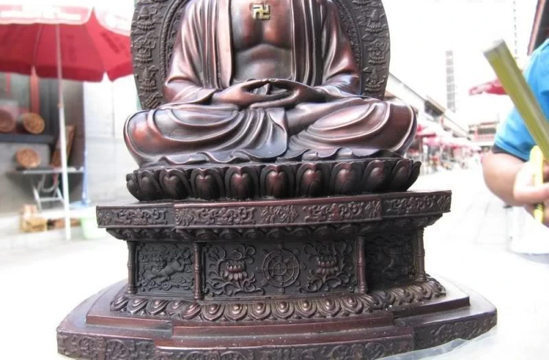 

Refined Red Bronze Copper Amitayus Tathagata Sakyamuni Buddha statue