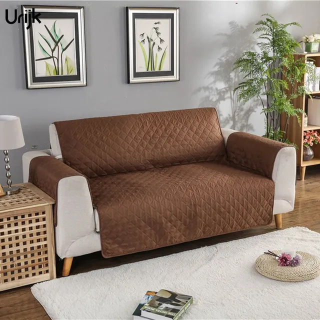 Urijk 1pc Universal One Piece Sofa Covers For Living Room Anti Slip Urijk 1pc Universal One Piece Sofa Covers For Living Room Anti Slip Solid Color