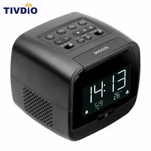TIVDIO CL-11B цифровой динамик bluetooth двойной сигнал fm-радио Dual USB зарядные устройства с таймер сна Повтор Температура Дисплей