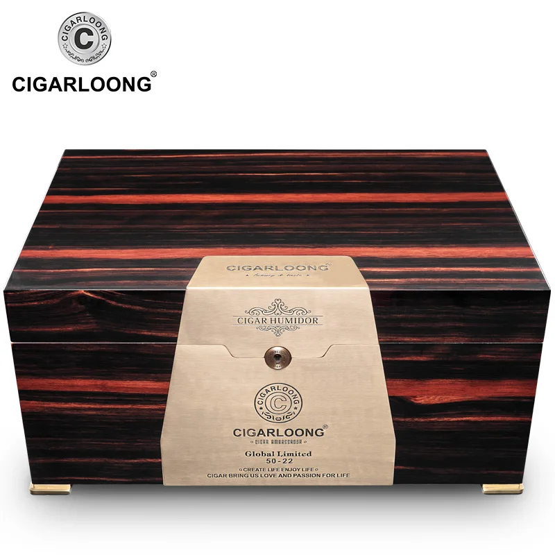 Humidor кедровый деревянный двойной большой емкости сигарный увлажняющий ящик/шкаф CA-4006