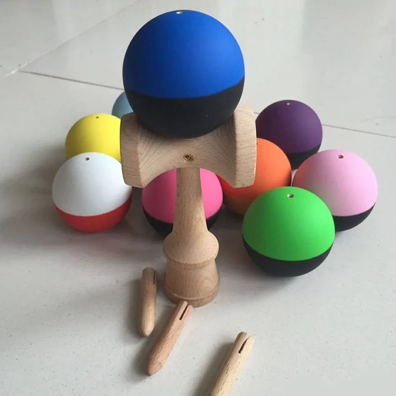 21,5 см Деревянный красочный шар Kendama PU краска умелая игрушка для жонглирования мяч традиционная для отдыха на открытом воздухе спортивная игра