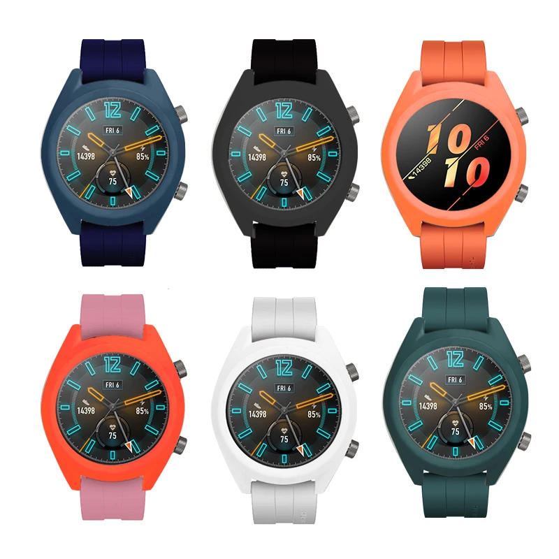 Strap For Huawei Watch GT Active / Elegant Smart Watch Band For Huawei GT Accessories TPU Case Cover + Silicone Sports Bracelet Strap For Huawei Watch GT Active / Elegant Smart Watch Band For Huawei GT Accessories TPU Case Cover + Silicone Sports Bracelet