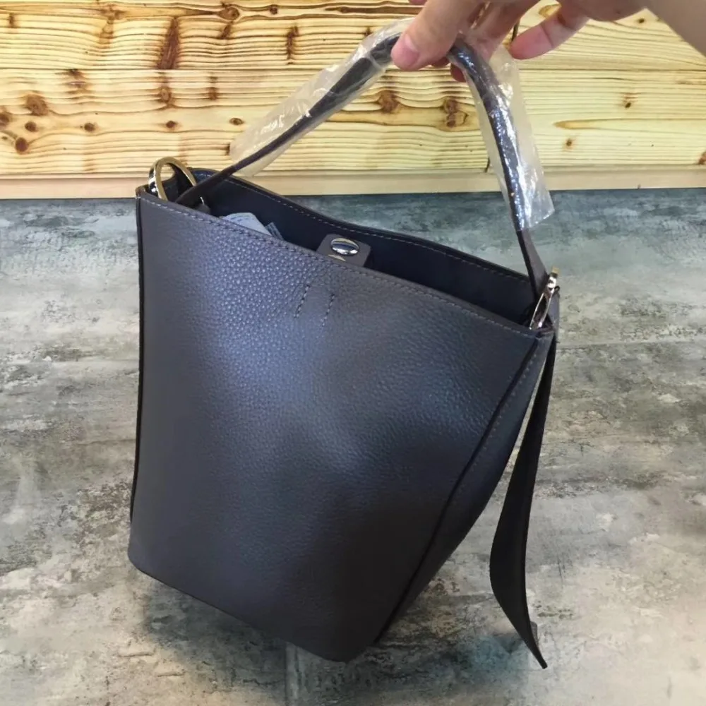 Summer Bucket Bag Women Genuine Leather Handbags Fashion Small Shoulder Bags For Ladies Crossbody Bag Female Luxury Designer Bag