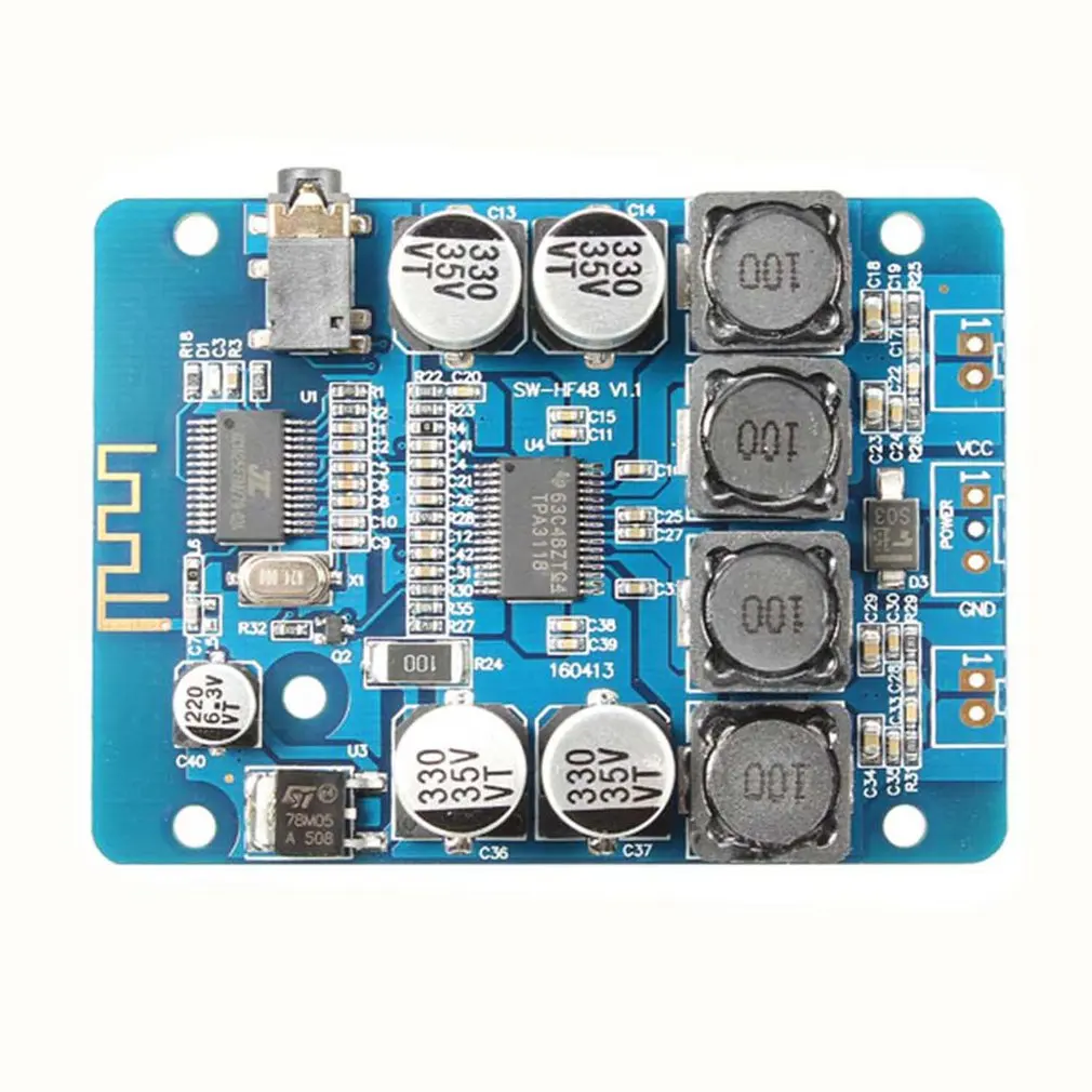 

TPA3118 2x30W 8-26V DC Stereo Audio Bluetooth Digital Power Amplifier Board For DIY Toys Model Amplificador Amplifiers