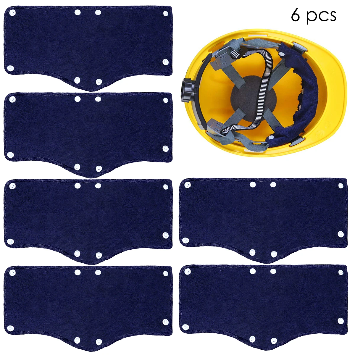6 шт., жесткая шапка, повязка для пота, моющаяся, жесткая шапка с подкладкой, сменная, защита от пота, открытый инструмент, удобная, жесткая шапка, оснастки, аксессуары