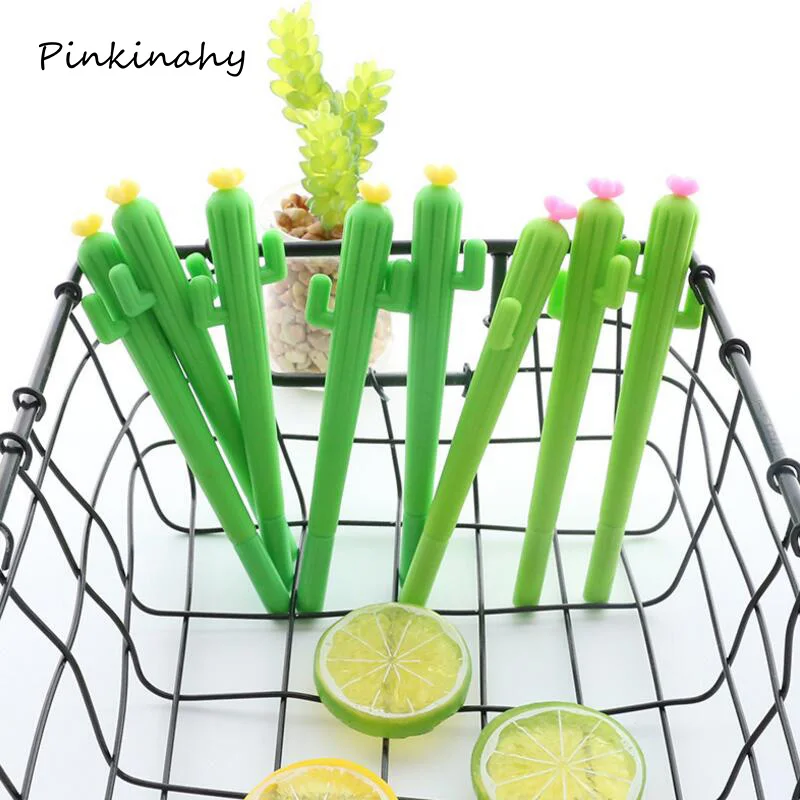 

4 pcs/lot Novelty Strong Cactus Gel Pen Ink School Office Supply Escolar Papelaria