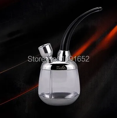 

Real Water Pipe Water Pipes Of Double Loop Filter Cigarette Holder Hookah Smoking Set ZB - 501