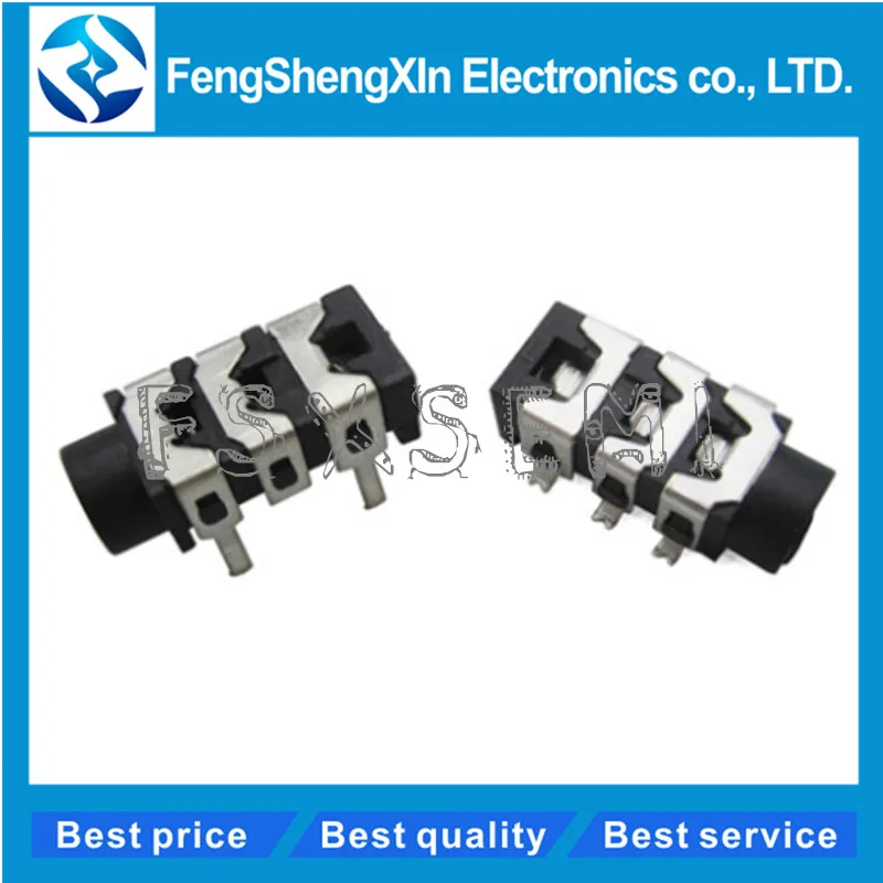 

10pcs/lot PJ313D PJ313 PJ-313 3.5mm Female Audio Connector SMT DIP-5 SMD 6 Pin Stereo Headphone Jack PJ-313D