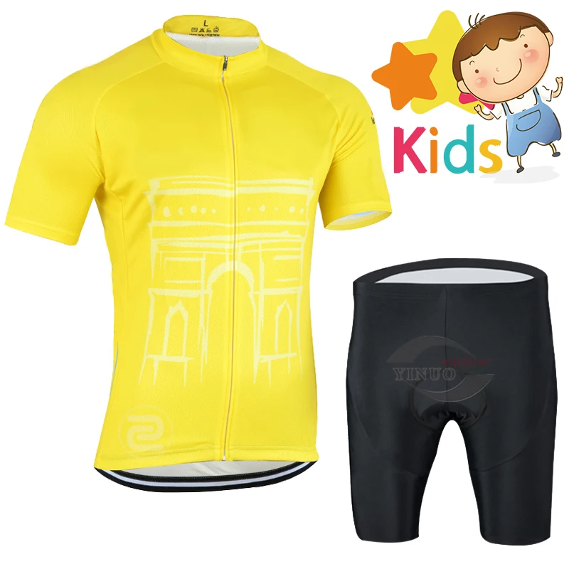 Лето Pro Детский велосипедный комплект дышащий и быстросохнущий велосипедный костюм для детей Ropa Ciclismo велосипедный костюм Велоспорт комплект одежды