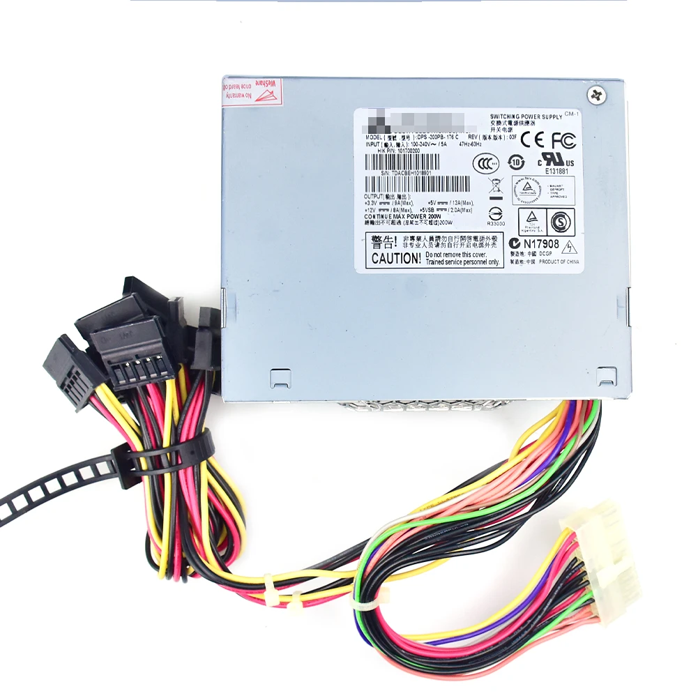 Fonte de Alimentação para Hikvision Gravador de Vídeo Larga da Tensão para Delta Dps-200pb-176 a – Disco Rígido 100 v -240 c 200 w