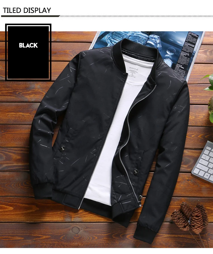 Новинка, брендовая мужская куртка, весна-осень, повседневные мужские куртки, модная верхняя одежда с принтом, приталенная одежда высокого качества, Homme C36